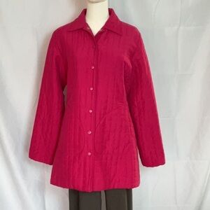 Lilly Pulizter quilted jacket in raspberry size small